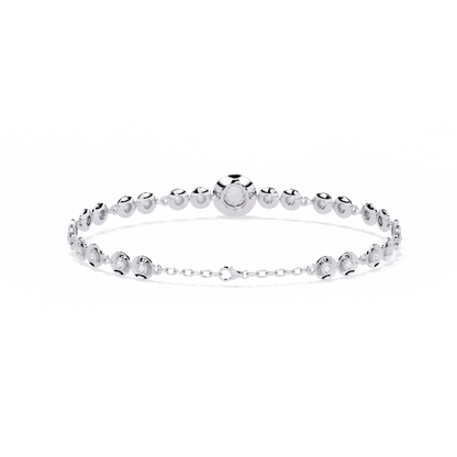 Round Cut Top Grade Lab Grown Diamond Bezel Set Unique Minimalist Bridesmaid Tennis Bracelet Gift For Her - HIGHCARAT DIAMONDS