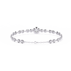 Round Cut Top Grade Lab Grown Diamond Bezel Set Unique Minimalist Bridesmaid Tennis Bracelet Gift For Her - HIGHCARAT DIAMONDS