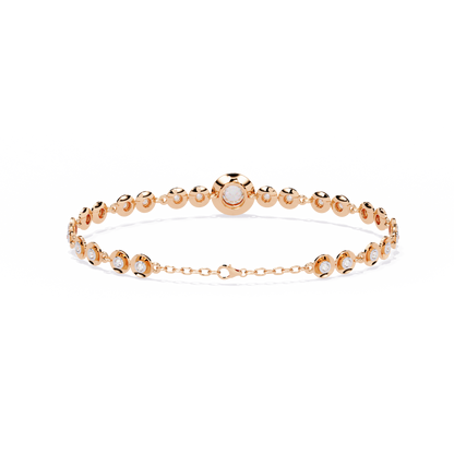 Round Cut Top Grade Lab Grown Diamond Bezel Set Unique Minimalist Bridesmaid Tennis Bracelet Gift For Her - HIGHCARAT DIAMONDS