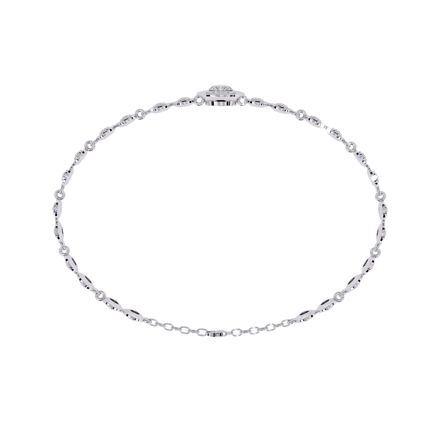 Round Cut Top Grade Lab Grown Diamond Bezel Set Unique Minimalist Bridesmaid Tennis Bracelet Gift For Her - HIGHCARAT DIAMONDS