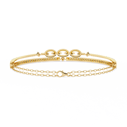 Round Cut Top Grade Lab Grown Diamond Unique Vintage Miniamlsit Dainty Perfect Party Wear Cuff Bracelet