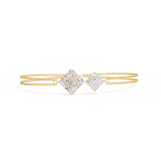 Round Cut Top Grade Natural Diamond Stunning Minimalist Dainty Party Wear Bracelet For Her - HIGHCARAT DIAMONDS