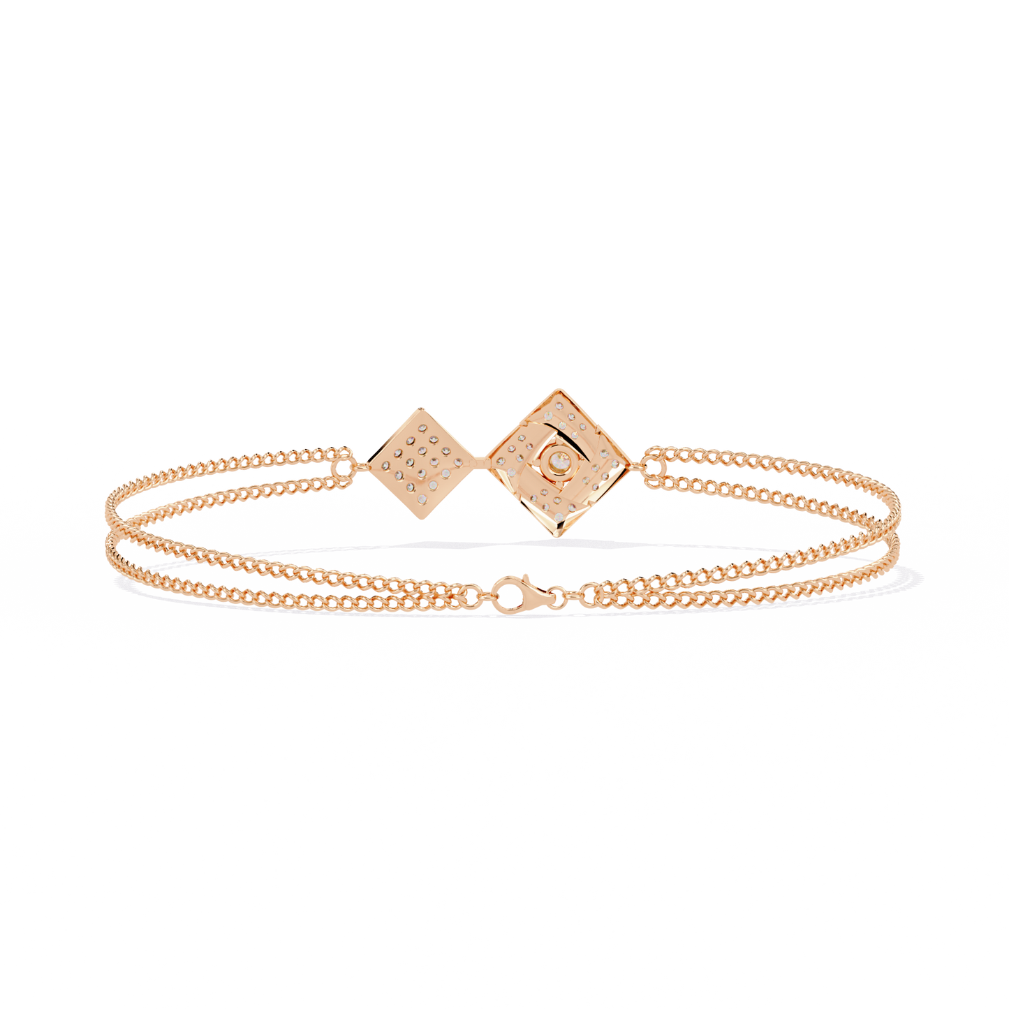 Round Cut Top Grade Natural Diamond Stunning Minimalist Dainty Party Wear Bracelet For Her