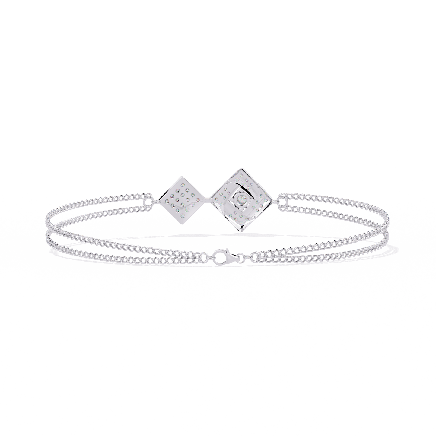 Round Cut Top Grade Natural Diamond Stunning Minimalist Dainty Party Wear Bracelet For Her