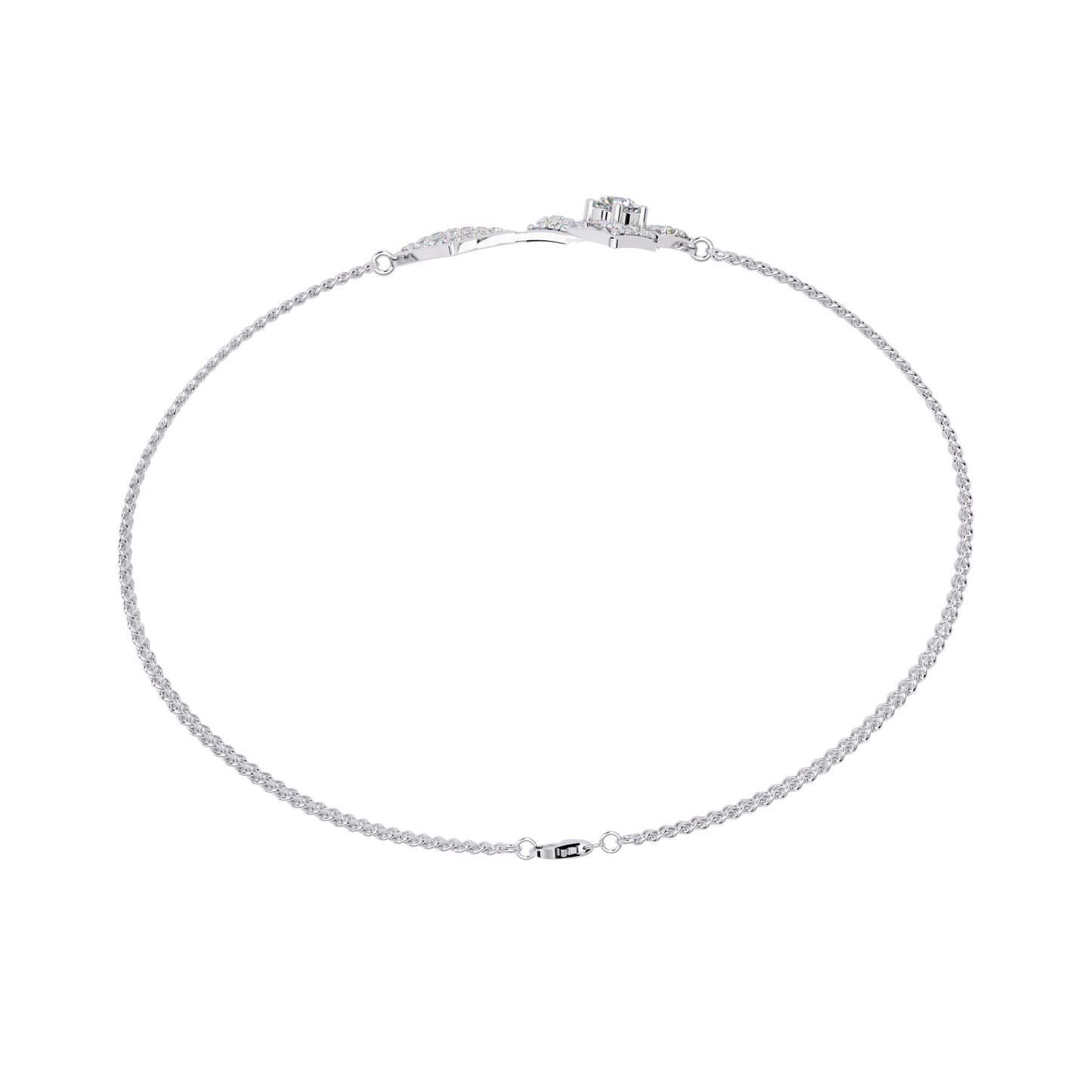 Round Cut Top Grade Natural Diamond Stunning Minimalist Dainty Party Wear Bracelet For Her