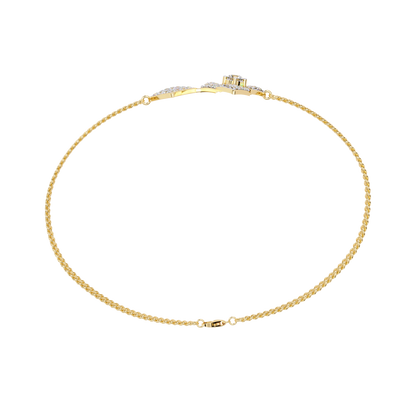 Round Cut Top Grade Natural Diamond Stunning Minimalist Dainty Party Wear Bracelet For Her
