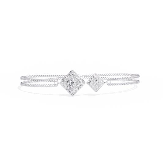 Round Cut Top Grade Natural Diamond Stunning Minimalist Dainty Party Wear Bracelet For Her - HIGHCARAT DIAMONDS