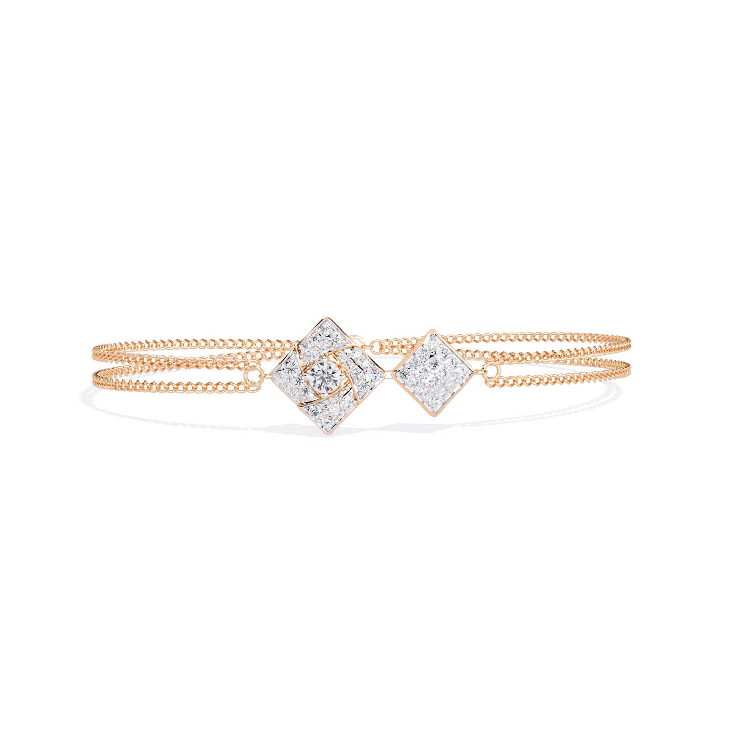 Round Cut Top Grade Natural Diamond Stunning Minimalist Dainty Party Wear Bracelet For Her