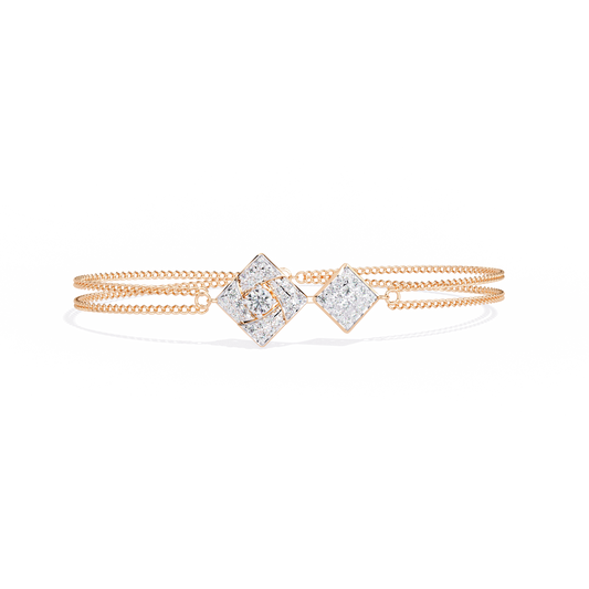 Round Cut Top Grade Natural Diamond Stunning Minimalist Dainty Party Wear Bracelet For Her - HIGHCARAT DIAMONDS