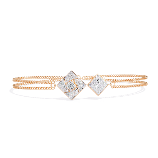 Round Cut Top Grade Natural Diamond Stunning Minimalist Dainty Party Wear Bracelet For Her - HIGHCARAT DIAMONDS