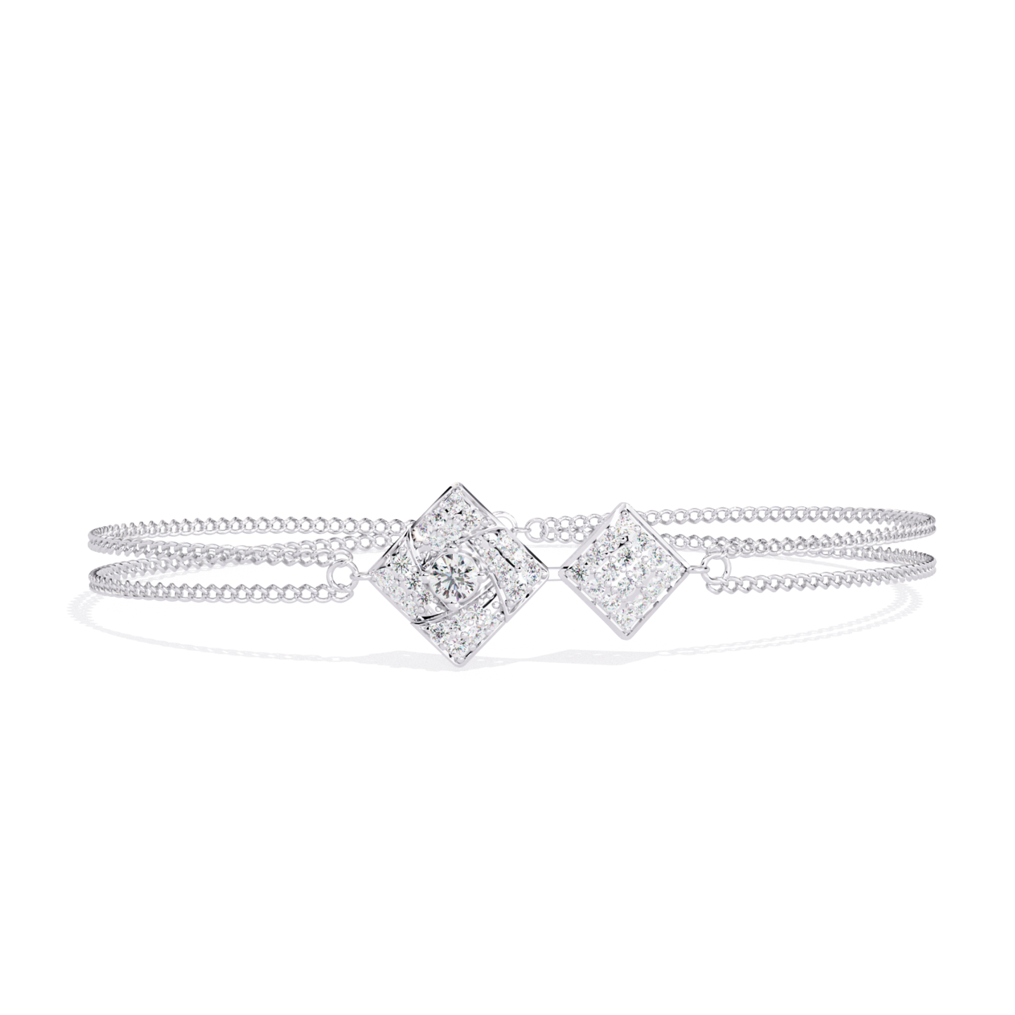 Round Cut Top Grade Natural Diamond Stunning Minimalist Dainty Party Wear Bracelet For Her - HIGHCARAT DIAMONDS