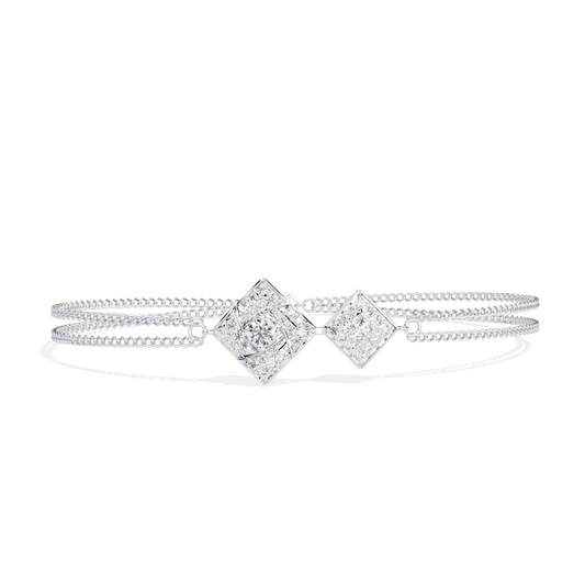 Round Cut Top Grade Natural Diamond Stunning Minimalist Dainty Party Wear Bracelet For Her - HIGHCARAT DIAMONDS
