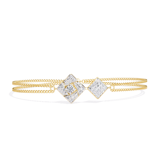 Round Cut Top Grade Natural Diamond Stunning Minimalist Dainty Party Wear Bracelet For Her - HIGHCARAT DIAMONDS