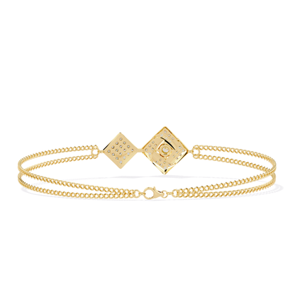 Round Cut Top Grade Natural Diamond Stunning Minimalist Dainty Party Wear Bracelet For Her - HIGHCARAT DIAMONDS