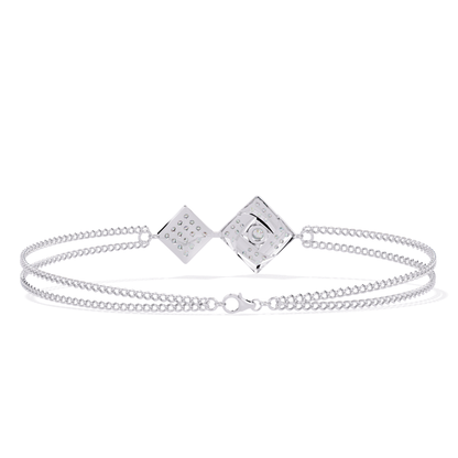 Round Cut Top Grade Natural Diamond Stunning Minimalist Dainty Party Wear Bracelet For Her - HIGHCARAT DIAMONDS