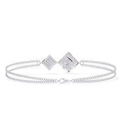 Round Cut Top Grade Natural Diamond Stunning Minimalist Dainty Party Wear Bracelet For Her - HIGHCARAT DIAMONDS
