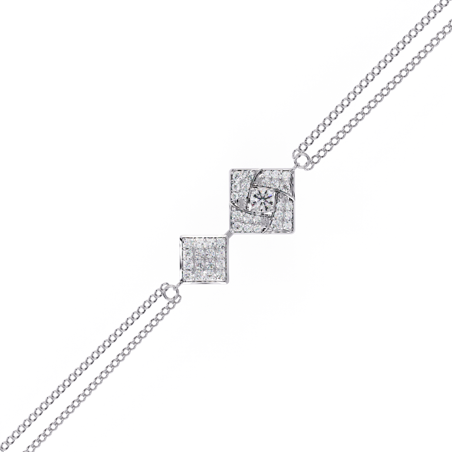 Round Cut Top Grade Natural Diamond Stunning Minimalist Dainty Party Wear Bracelet For Her - HIGHCARAT DIAMONDS