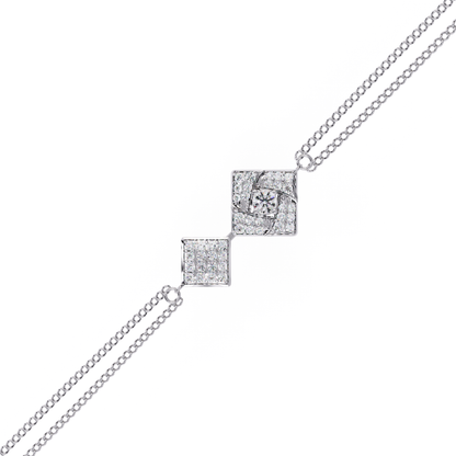 Round Cut Top Grade Natural Diamond Stunning Minimalist Dainty Party Wear Bracelet For Her - HIGHCARAT DIAMONDS