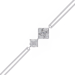 Round Cut Top Grade Natural Diamond Stunning Minimalist Dainty Party Wear Bracelet For Her - HIGHCARAT DIAMONDS
