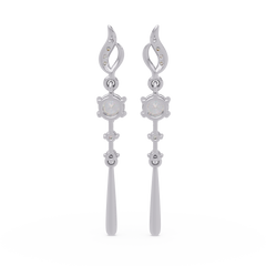Round Cut Vintage Lab Grown Diamond Drop Earring - HIGHCARAT DIAMONDS