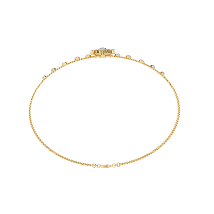Round Cut White Colorless Diamond Art Deco Elegant Delicate Handmade Cuff Bracelet Gift For Her - HIGHCARAT DIAMONDS