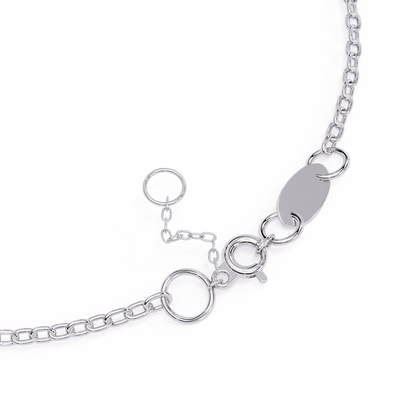 Round Cut White Colorless Diamond Unique Dainty Bezel Set Statement Daily Wear Charm Bracelets