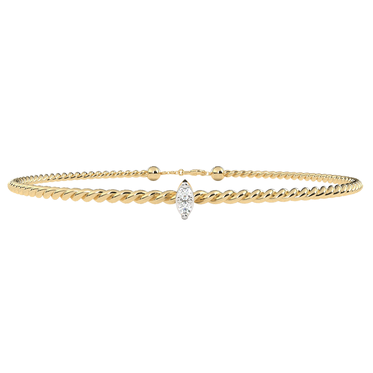 Round Cut White Colorless Diamond Unique Simple Solitaire Stackable Prong Set Every Day Tennis Bracelet For Her - HIGHCARAT DIAMONDS