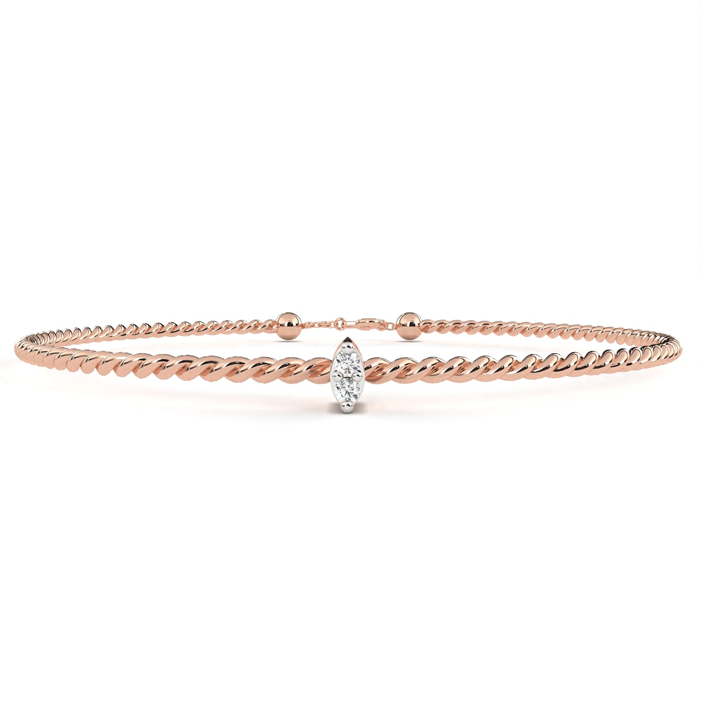 Round Cut White Colorless Diamond Unique Simple Solitaire Stackable Prong Set Every Day Tennis Bracelet For Her - HIGHCARAT DIAMONDS