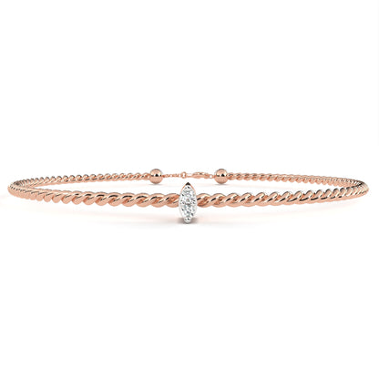 Round Cut White Colorless Diamond Unique Simple Solitaire Stackable Prong Set Every Day Tennis Bracelet For Her - HIGHCARAT DIAMONDS