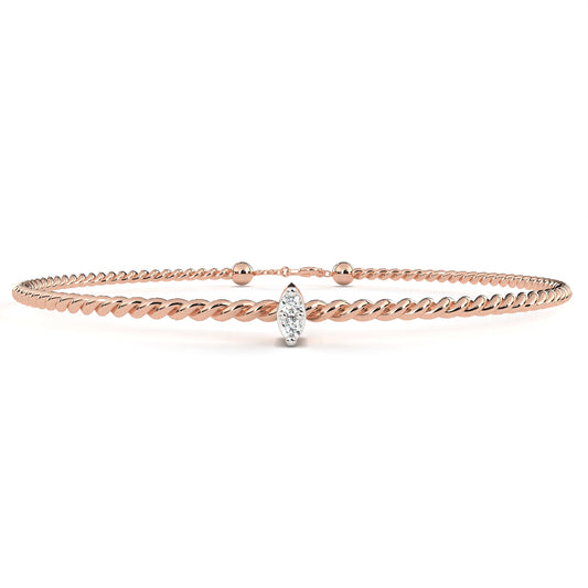Round Cut White Colorless Diamond Unique Simple Solitaire Stackable Prong Set Every Day Tennis Bracelet For Her - HIGHCARAT DIAMONDS