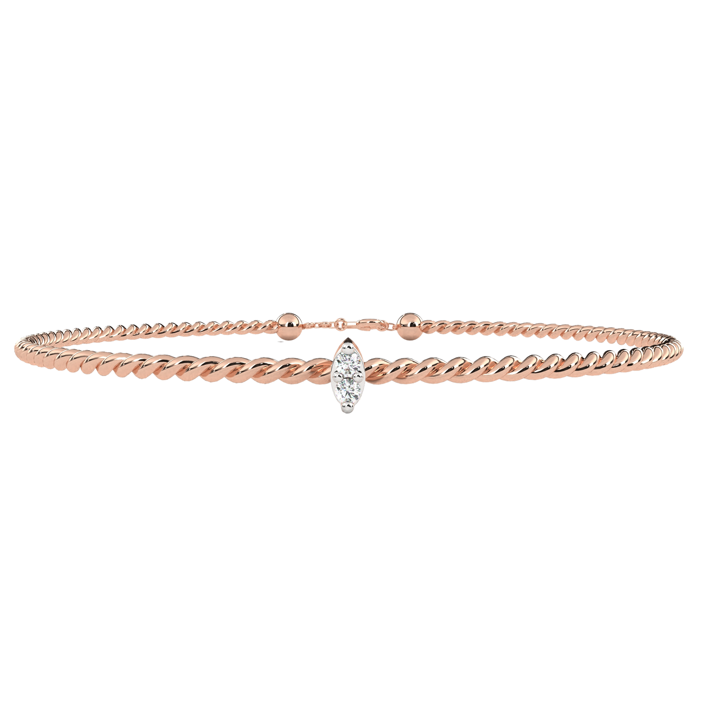 Round Cut White Colorless Diamond Unique Simple Solitaire Stackable Prong Set Every Day Tennis Bracelet For Her - HIGHCARAT DIAMONDS