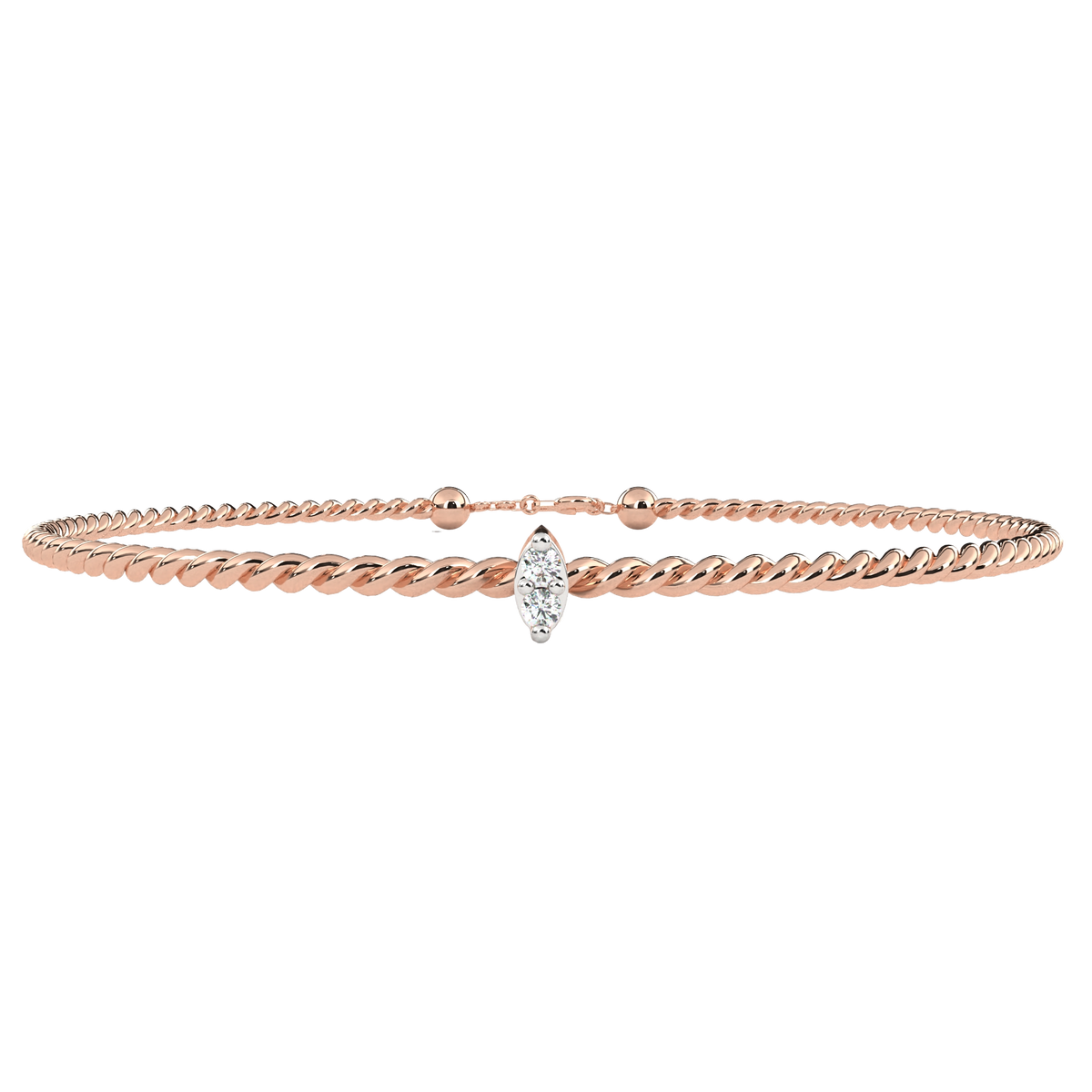 Round Cut White Colorless Diamond Unique Simple Solitaire Stackable Prong Set Every Day Tennis Bracelet For Her - HIGHCARAT DIAMONDS