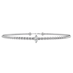 Round Cut White Colorless Diamond Unique Simple Solitaire Stackable Prong Set Every Day Tennis Bracelet For Her - HIGHCARAT DIAMONDS