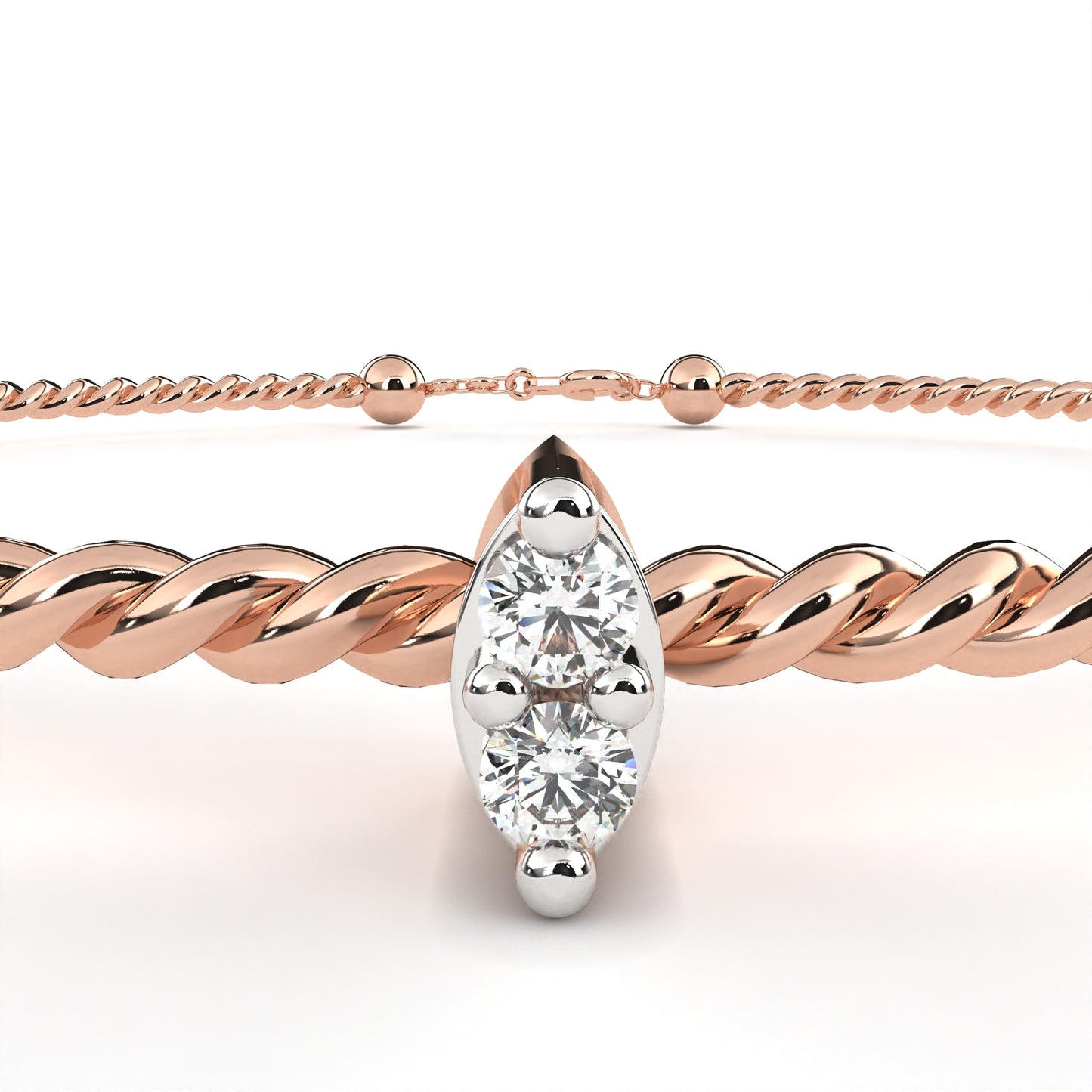 Round Cut White Colorless Diamond Unique Simple Solitaire Stackable Prong Set Every Day Tennis Bracelet For Her - HIGHCARAT DIAMONDS