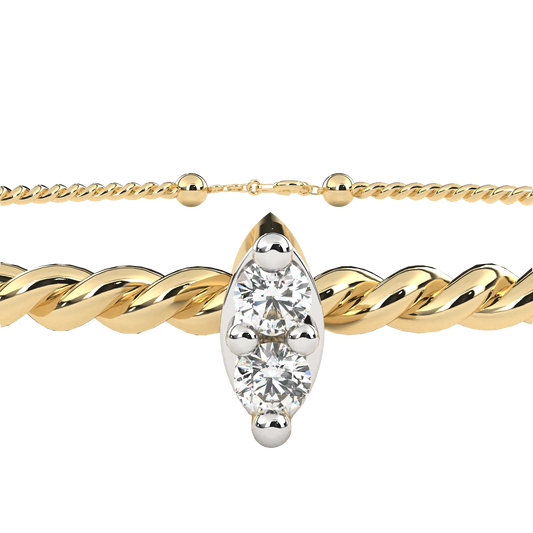 Round Cut White Colorless Diamond Unique Simple Solitaire Stackable Prong Set Every Day Tennis Bracelet For Her - HIGHCARAT DIAMONDS