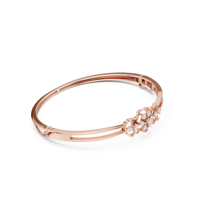 Round Cut White Colorless Lab Grown Diamond Excellent Bracelet For Her - HIGHCARAT DIAMONDS