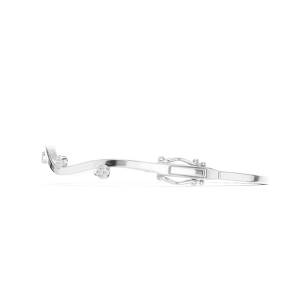 Round Cut lab Grown Diamond Unique Art Deco Party Wear Bangle For Her - HIGHCARAT DIAMONDS