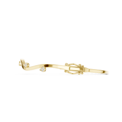 Round Cut lab Grown Diamond Unique Art Deco Party Wear Bangle For Her - HIGHCARAT DIAMONDS