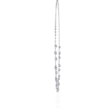 Round Cut natural & Lab Grown Diamond Art Deco Prong Set Antique Graduation Necklace for Her - HIGHCARAT DIAMONDS