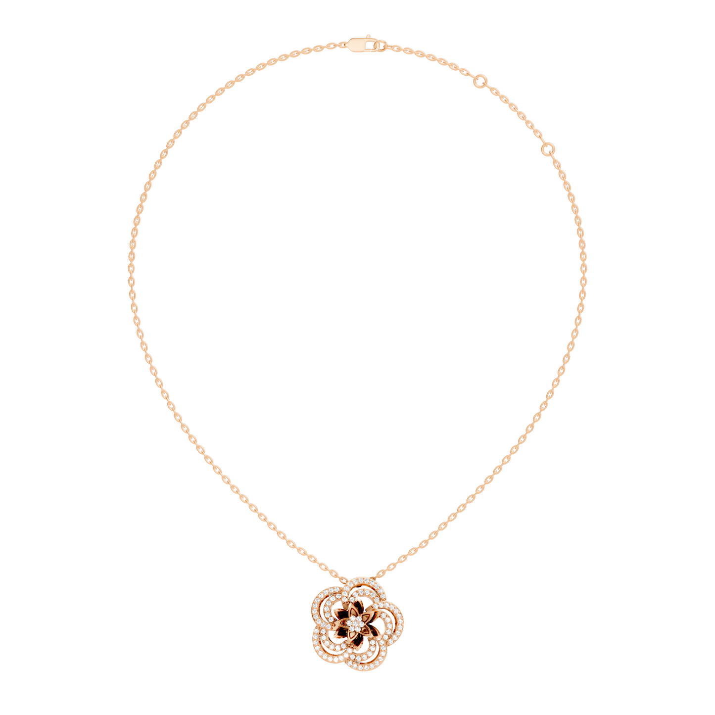 Round Shape 14k Solid Gold Natural-Lab Grown Diamond Elegance New Stlye Pendant For Women - HIGHCARAT DIAMONDS
