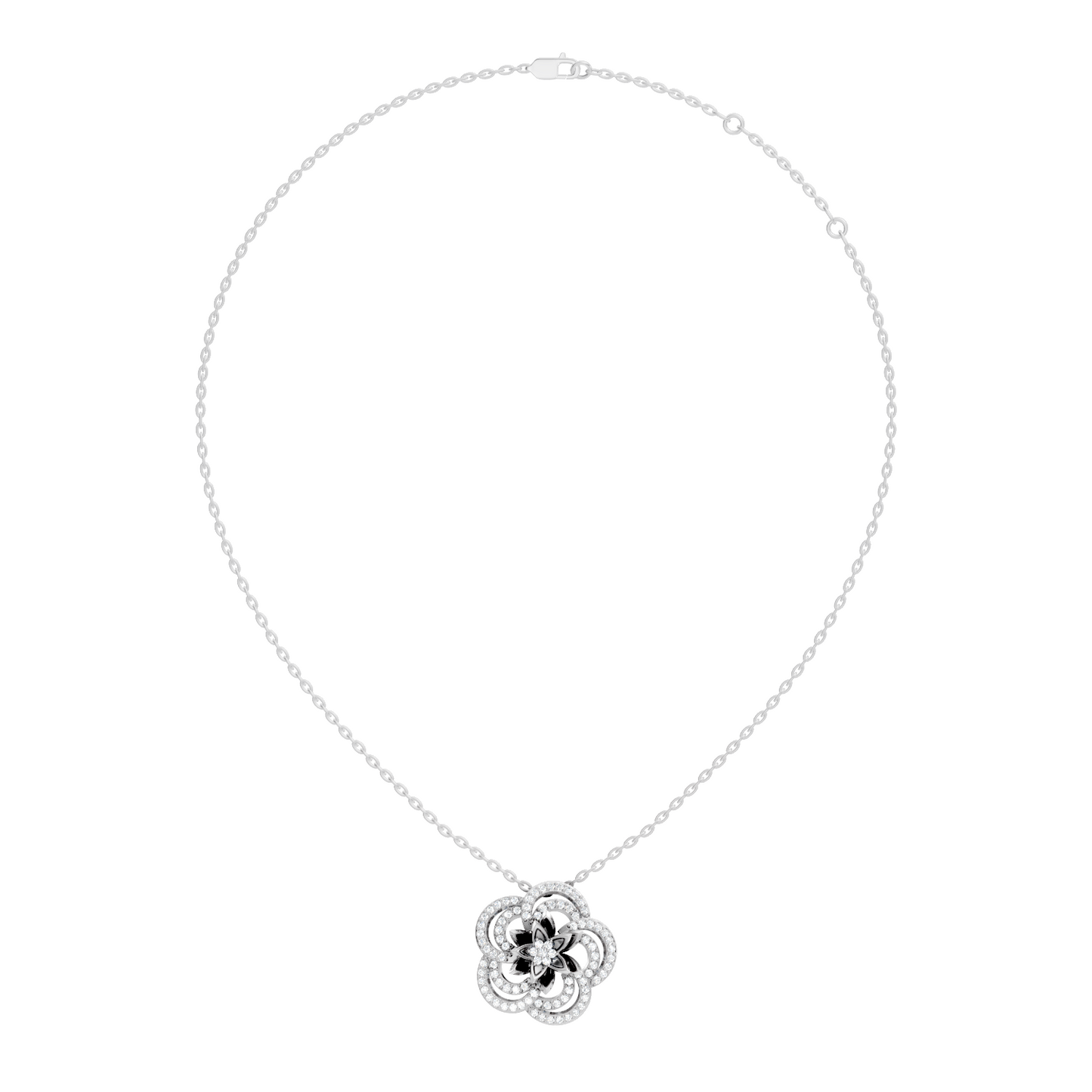 Round Shape 14k Solid Gold Natural-Lab Grown Diamond Elegance New Stlye Pendant For Women - HIGHCARAT DIAMONDS