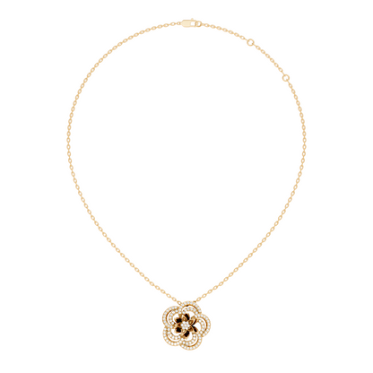 Round Shape 14k Solid Gold Natural-Lab Grown Diamond Elegance New Stlye Pendant For Women - HIGHCARAT DIAMONDS