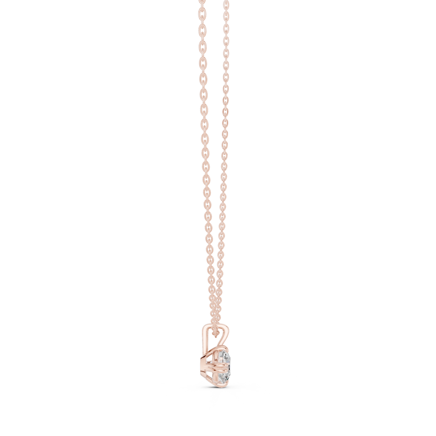 Round Cut Diamond Pendant In 14k Yellow Gold Minimalist Lab Grown Solitaire Necklace - HIGHCARAT DIAMONDS