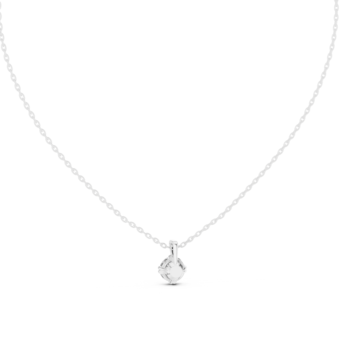 Round Cut Diamond Pendant In 14k Yellow Gold Minimalist Lab Grown Solitaire Necklace - HIGHCARAT DIAMONDS