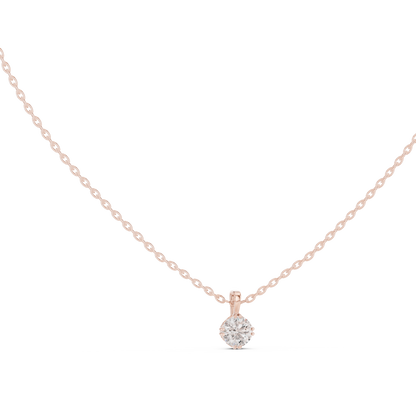 0.50 CT Round Cut labgrown Diamond Solitaire Pendant Elegant Jewelry For Her - HIGHCARAT DIAMONDS