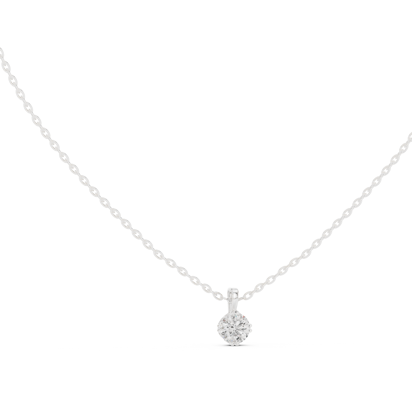 0.50 CT Round Cut labgrown Diamond Solitaire Pendant Elegant Jewelry For Her - HIGHCARAT DIAMONDS