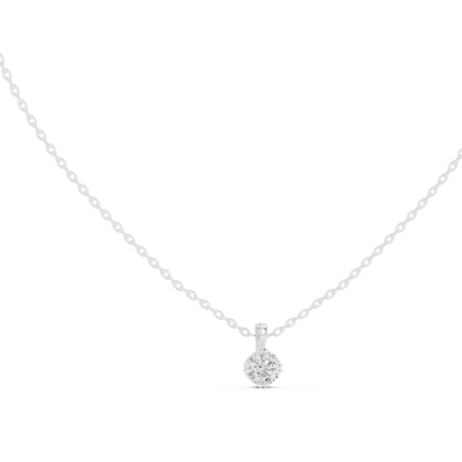 0.50 CT Round Cut labgrown Diamond Solitaire Pendant Elegant Jewelry For Her - HIGHCARAT DIAMONDS
