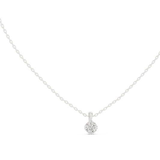 0.50 CT Round Cut labgrown Diamond Solitaire Pendant Elegant Jewelry For Her - HIGHCARAT DIAMONDS