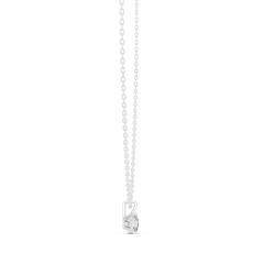 Round Diamond Pendant Side Profile Showing Double Prong Setting