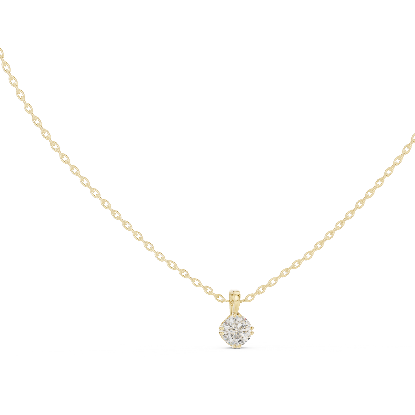 0.50 CT Round Cut labgrown Diamond Solitaire Pendant Elegant Jewelry For Her - HIGHCARAT DIAMONDS